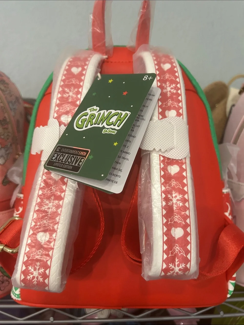 Dr. Seuss Grinch Holiday Tote Bag in Green and Red